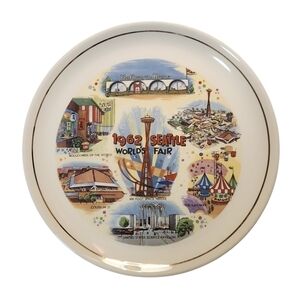 Seattle World's Fair 1962 Souvenir Plate Vintage Collectible